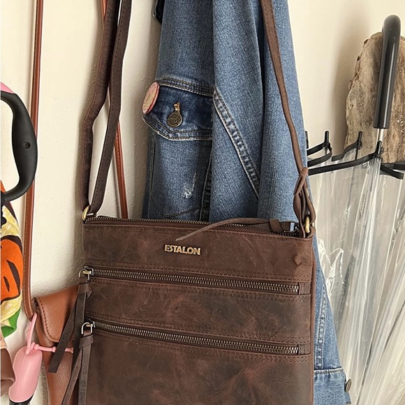 Leather ESTALON Crossbody Bag - Picture 16 of 16